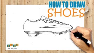 How to draw a Soccer Shoe