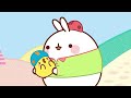 watch out for molang and piu piu a spider 🕷️ funny compilation for kids