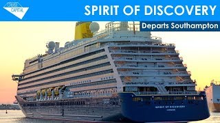 SPIRIT OF DISCOVERY Maiden Departure from Southampton (22/07/2019)