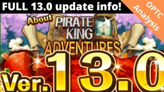 NEW GAME MODE! SHIP BUFFS! RUSH SUGO SPECIALS!? Full 13.0 update breakdown! OPTC Analysis