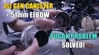 1ST GEN CANISTER + 51mm ELBOW | PUGAK PROBLEM SOLVED! | RAIDER 150 FI | KAMBYO MOTO