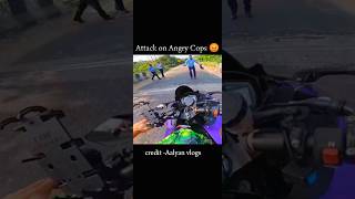 Attack on Angry Cops 😡😱 #ytshort #vairalvideo @aalyanvlogs1299