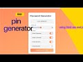 password generator  using html css and js