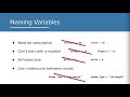Programming with Variables