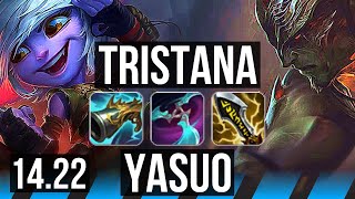 TRISTANA vs YASUO (MID) | Legendary, Rank 14 Trist | KR Challenger | 14.22