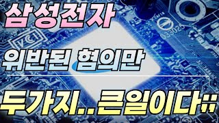 [ 삼성전자 ] 위반된 혐의만 두가지다.. 이거 해결 가능한가요..?