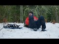 silent winter hiking u0026 winter camping in gauja national park latvia🇱🇻