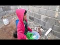 alone and sick mother in severe cold with two children 5 year old girl s efforts to help her mother