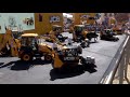 jcb dancing diggers x recycled percussion at conexpo 2017 las vegas usa.