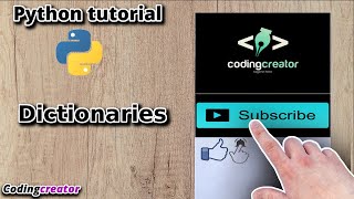 #9 Dictionaries in Python (Lecture-9) | Codingcreator | Python tutorial for beginners