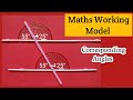 Maths Working Model On Corresponding Angles | Maths Tlm Geometry | Maths Project | Maths Tlm Model