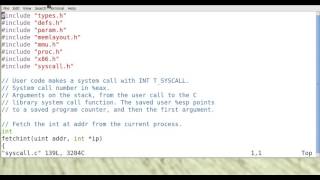 xv6 -- Adding a system call