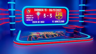 Celta 3 - 3 Barça. Jornada 13 Lliga 2021-2022.