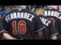 NYM@MIA: All Marlins wearing No. 16 jerseys