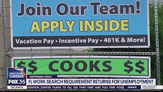 Floridians must now apply for 5 jobs per week to receive unemployment benefits