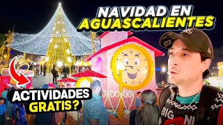 Increíble el Centro de AGUASCALIENTES en NAVIDAD!🎄Recorrido COMPLETO ✅