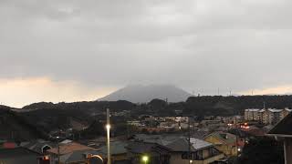 2021年02月17日、朝の桜島