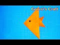 Paper Fish #2 || Origami fish model 2 || Gowri's Craft