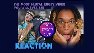 REACTION | Coop Troop Live on The MOST BRUTAL RUGBY VIDEO You Will Ever See | Tackles & Big Hits