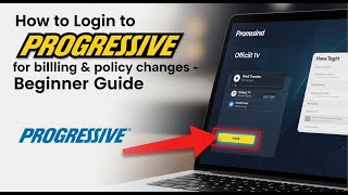 How to login to Progressive for billing and policy changes - Beginner Guide