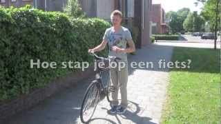 Hoe stap je op een fiets?