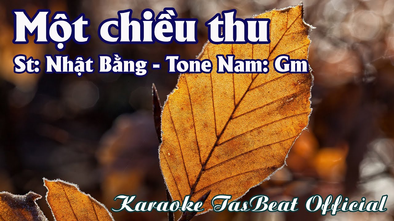 Karaoke Một Chiều Thu Tone Nam | TAS BEAT - YouTube