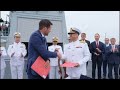 commissioning ceremony of pakistan s third offshore patrol vessel pns hunain held in romania