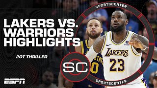 Lakers vs. Warriors comes down to the final seconds in 2OT [HIGHLIGHTS] | SportsCenter