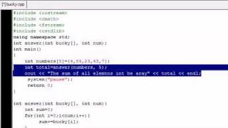 C++ Tutorial - 25 - Passing Arrays into Functions.flv