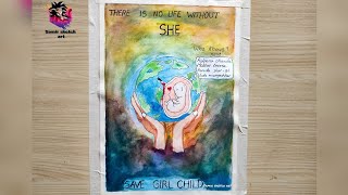 drawing competition // save girl child topic