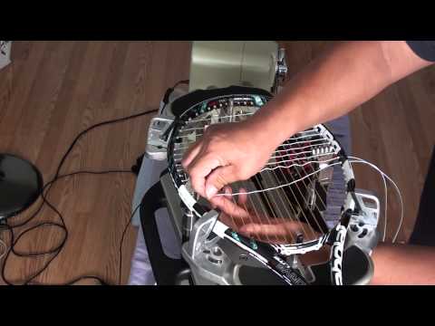 hybrid tennis stringing job 1-2 hybrid tennis stringing job 1-2