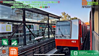 ‼️CONSTITUCION DE 1917 - GARIBALDI / LAGUNILLA‼️LINEA 8 DEL METRO DE CDMX (RECORRIDO COMPLETO)‼️🚇🇲🇽😎