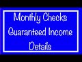 Monthly Check Programs UBI, Guaranteed Income & Stimulus Checks