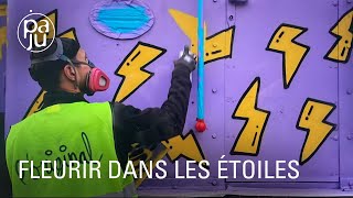 Nicolas et Julie transforment des façades et des terrains de jeu en œuvres d’art colorées