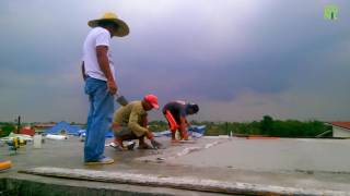 IZONIL SPECIAL PLASTER - application on the roof deck