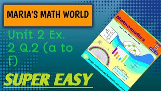 Unit 2 Ex.2 Q. 2(a to f) Class 5 SNC Math| LCM by division method