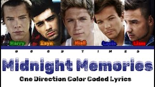 One Direction- Midnight Memories (Color Coded Lyrics)