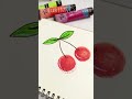 how to draw beautiful cherries 🍒 in 1 min. painting art jmc