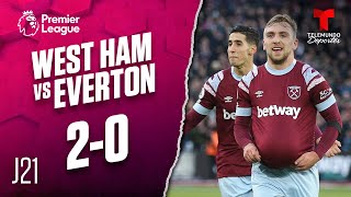 Highlights & Goals: West Ham vs. Everton 2-0 | Premier League | Telemundo Deportes