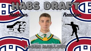 Habs Select Logan Mailloux in First Round - Reaction