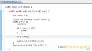 Tutorial Java - 16 - Control de Ciclo Break y Continue