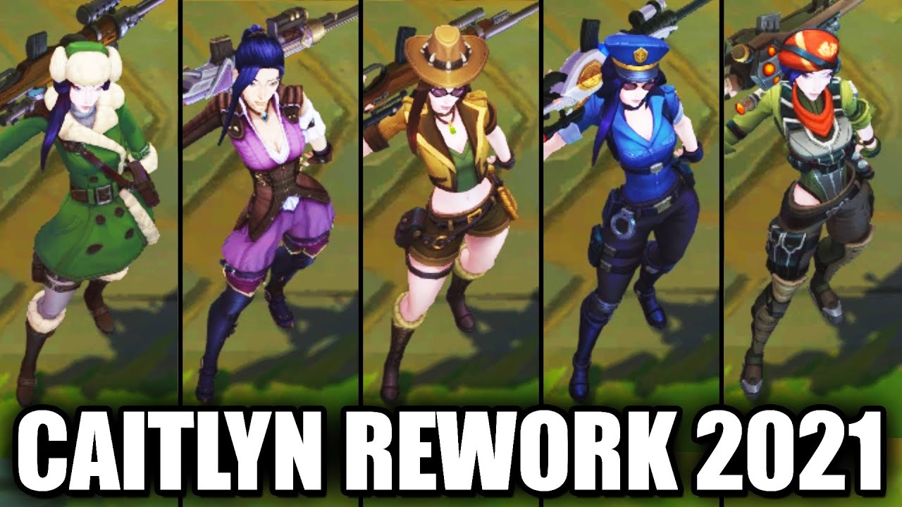 All Caitlyn Skins Spotlight Rework 2021 (League Of Legends) - YouTube