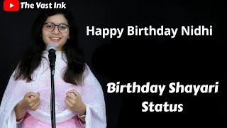 Birthday Shayari Status | Nidhi Narwal Shayri Status | Happy Birthday Nidhi Narwal | Poetry Status