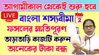 সুখবর | আগামীকাল থেকেই শুরু | বাংলা শস্যবীমার টাকার কাজ শুরু | Bangla Sosso bima taka kobe debe  #wb