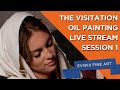 EVWIII Fine Art - Oil Painting Demonstration - The Visitation - Portrait of St. Elizabeth.