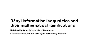 Rényi information inequalities and their ramifications in mathematics