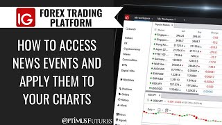 IG Forex Trading Platform - How to Access News Events and Apply them to your Charts
