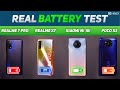 Realme X7 vs Mi 10i, Realme 7 Pro, Poco X3 Battery Drain Test | Charging | Dimensity 800U🔥🔥🔥 [Hindi]