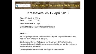 Kressewachstum Zeitrafferfilm - 1. Versuch April 2013