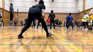 シャイニーズB対ブリーズ　横浜市男子交流インディアカ大会